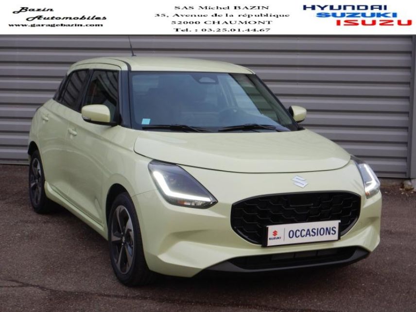 52000 : Hyundai Chaumont - Garage Michel Bazin - SUZUKI Swift - Swift - Cool Yellow Metal - Traction - Essence/Micro-Hybride