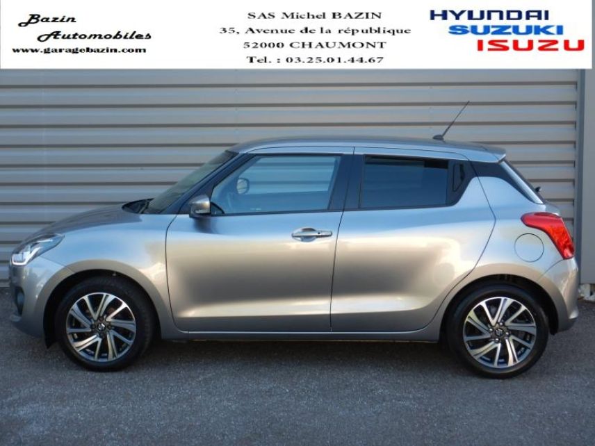 52000 : Hyundai Chaumont - Garage Michel Bazin - SUZUKI Swift - Swift - Premium Silver métallisé - Traction - Essence/Micro-Hybride