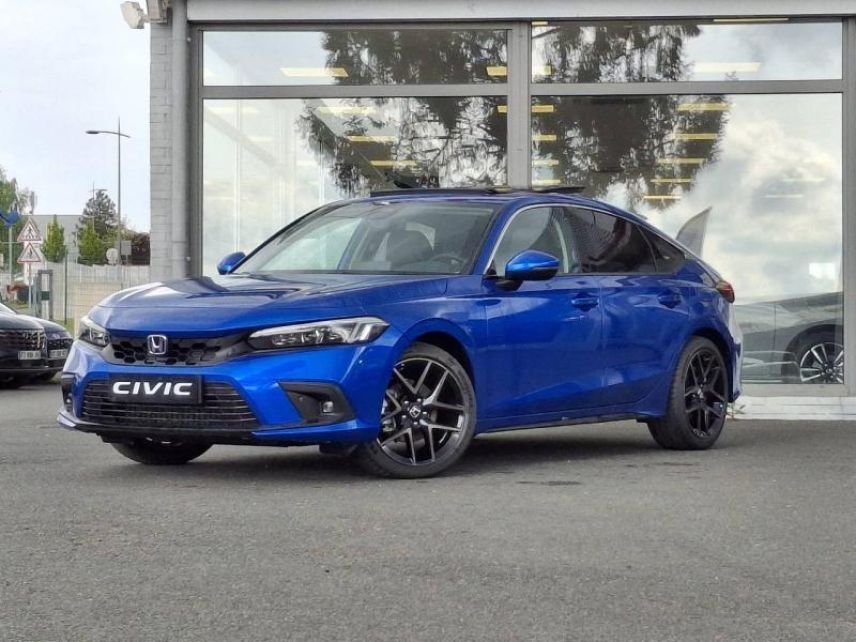 57200 : Hyundai Sarreguemines - Theobald Automobiles - HONDA Civic - Civic - Bleu Cristallin Premium Métallisé - Traction - Hybride : Essence/Electrique