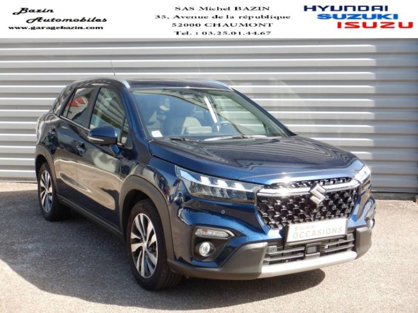 52000 : Hyundai Chaumont - Garage Michel Bazin - SUZUKI S-Cross - S-Cross - Pearl Sphere Blue métallisé - Transmission intégrale - Hybride : Essence/Electrique