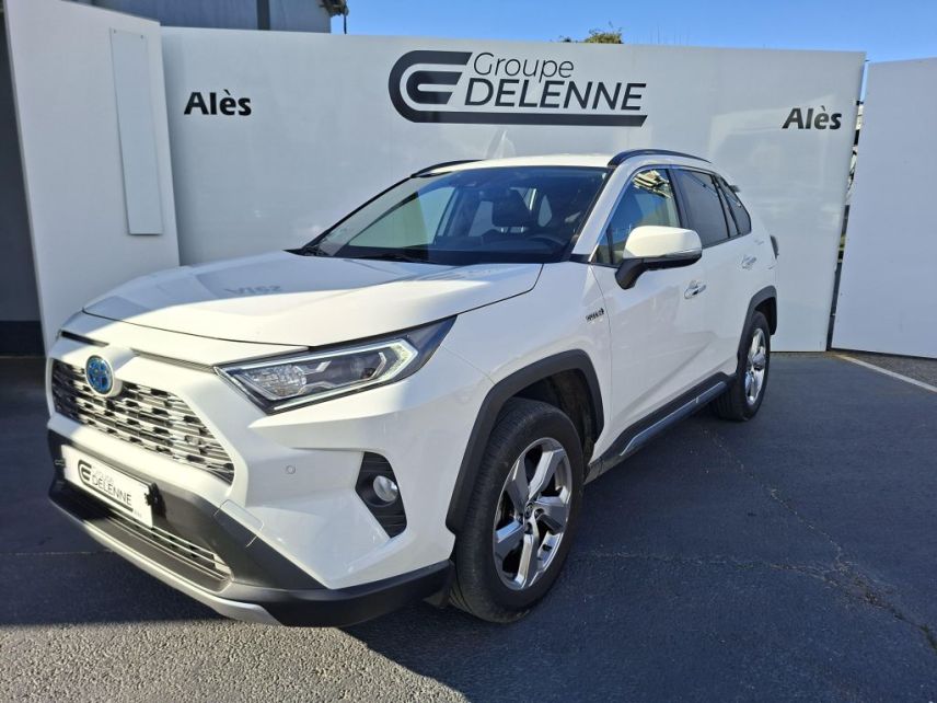 30100 : Hyundai Alès - Auto Hall - TOYOTA RAV4 HYBRIDE MY20 Lounge - RAV4 V - Blanc - Automate à fonct. Continu - Essence / Courant électrique