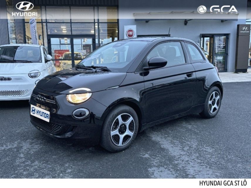 50000 : Hyundai Saint-Lô - GCA - FIAT 500 - 500 - Onyx Black pastel - Traction - Electrique