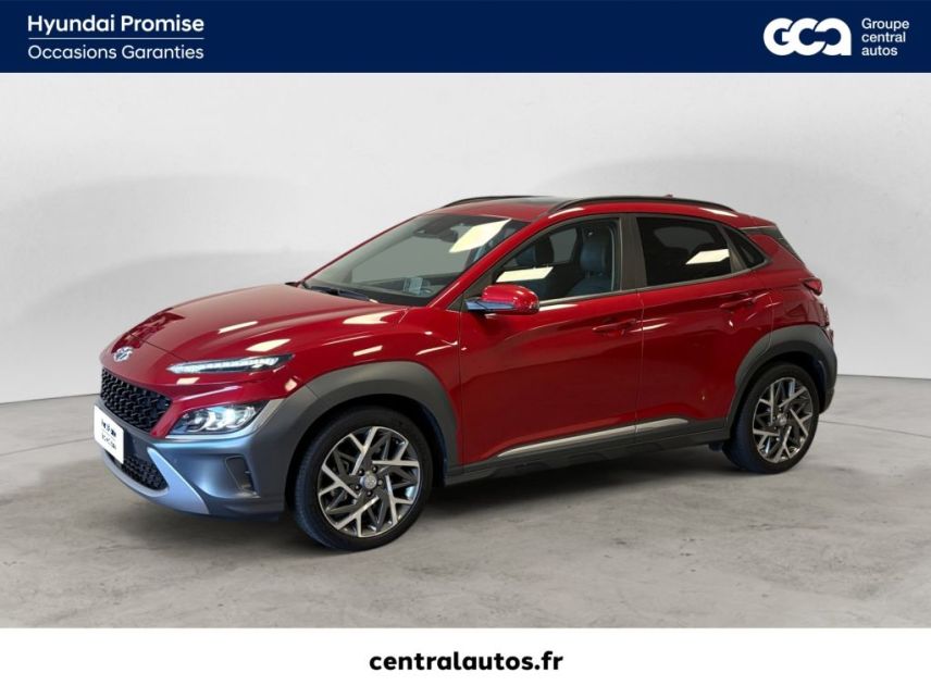 69190 : Hyundai Lyon Sud - Groupe Central Autos - HYUNDAI KONA HYBRID Executive - KONA - Rouge - Automate sequentiel - Essence / Courant électrique