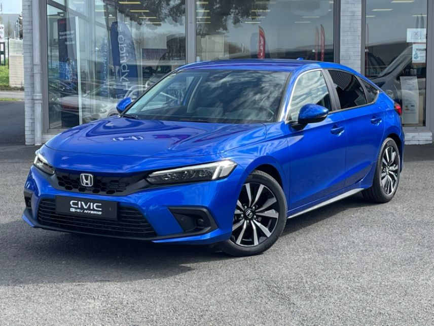 57200 : Hyundai Sarreguemines - Theobald Automobiles - HONDA Civic - Civic - Bleu Cristallin Premium Métallisé - Traction - Hybride : Essence/Electrique