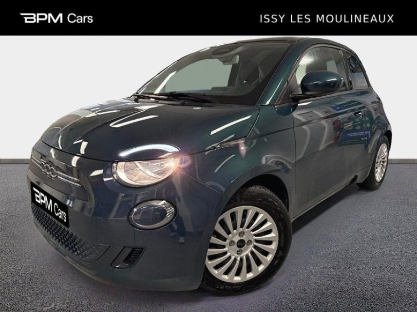 92130 : Hyundai ISSY-LES-MOULINEAUX - BPM Cars - FIAT 500 - 500 - Ocean Green métal - Traction - Electrique