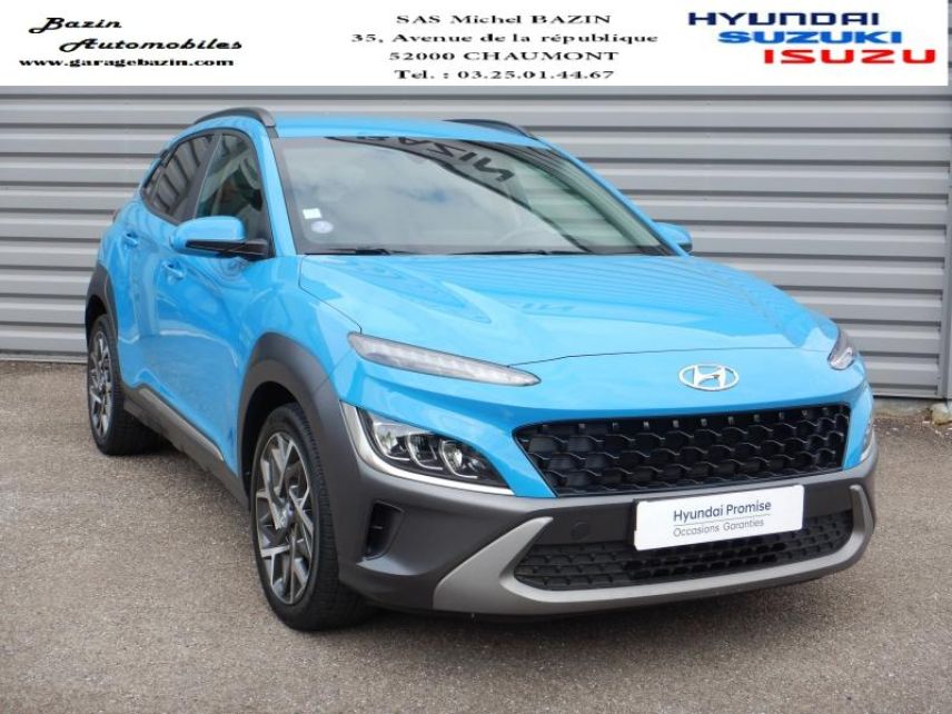 52000 : Hyundai Chaumont - Garage Michel Bazin - HYUNDAI Kona - Kona - Surfy Blue Métal - Traction - Hybride : Essence/Electrique