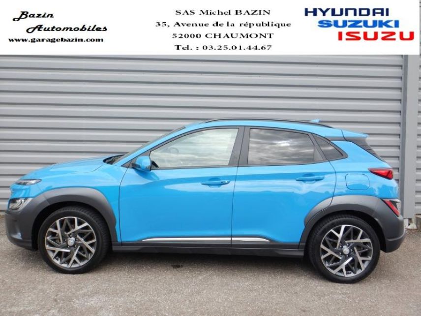 52000 : Hyundai Chaumont - Garage Michel Bazin - HYUNDAI Kona - Kona - Surfy Blue Métal - Traction - Hybride : Essence/Electrique