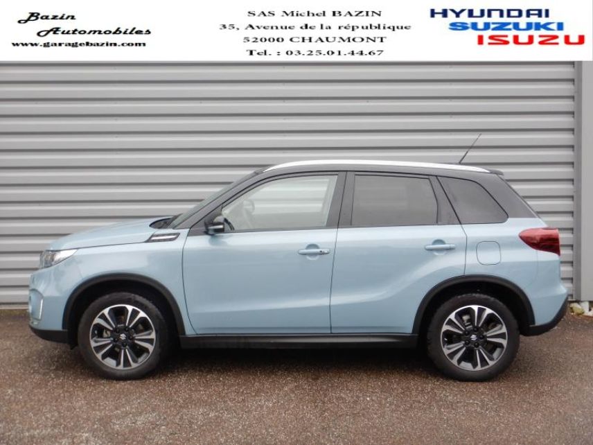 52000 : Hyundai Chaumont - Garage Michel Bazin - SUZUKI Vitara - Vitara - So&#039;Color Ice Grayish Blue/Black métal - Transmission intégrale - Hybride : Essence/Electrique