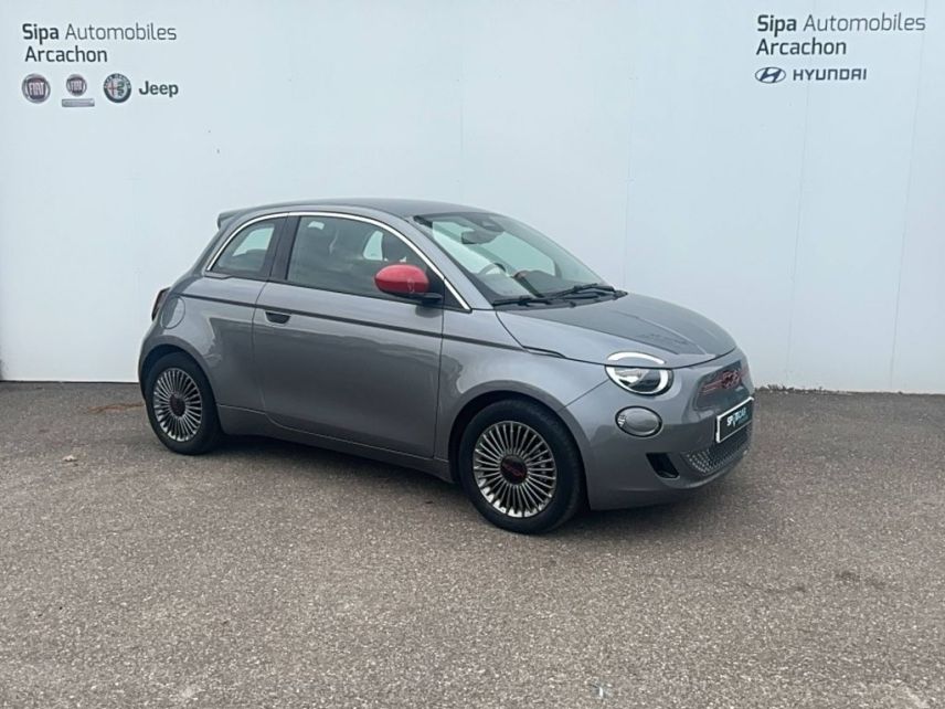 33260 : Hyundai Arcachon - Sipa Automobiles - FIAT 500e BERLINE (RED) - 500 III - Gris - Automate à fonct. Continu - Courant électrique