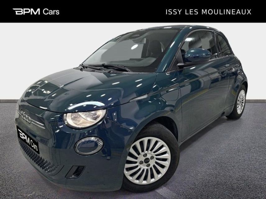 92130 : Hyundai ISSY-LES-MOULINEAUX - BPM Cars - FIAT 500 3+1 - 500 3+1 - Ocean Green métal - Traction - Electrique