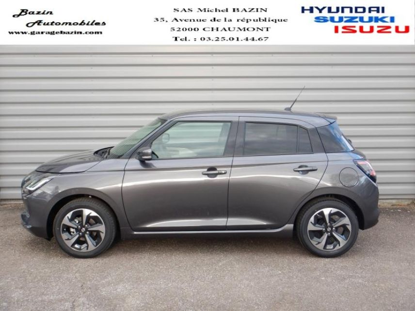 52000 : Hyundai Chaumont - Garage Michel Bazin - SUZUKI Swift - Swift - Mineral Gray Metal - Traction - Essence/Micro-Hybride