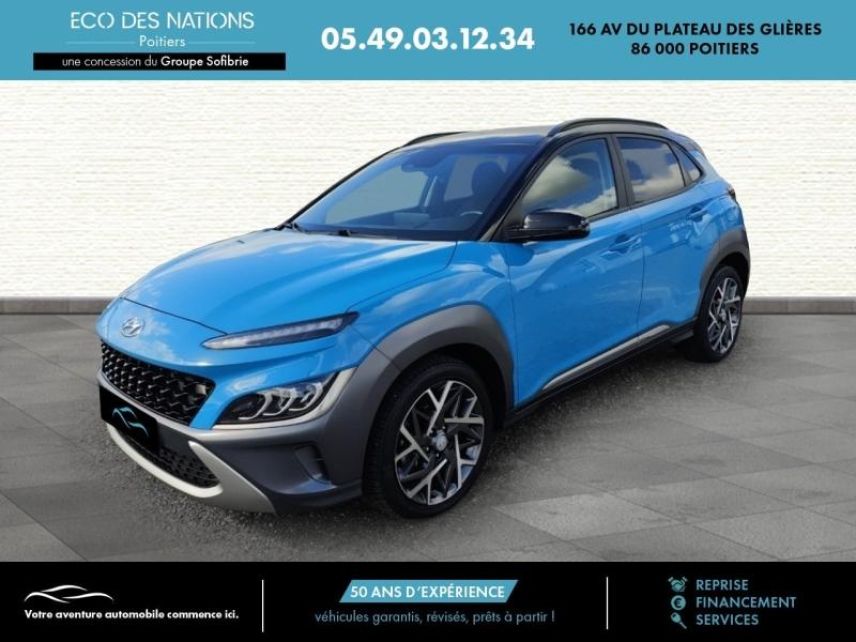 86000 : Hyundai Poitiers - Eco des Nations - HYUNDAI Kona - Kona - Bleu - Traction - Hybride : Essence/Electrique