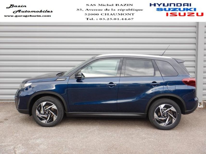 52000 : Hyundai Chaumont - Garage Michel Bazin - SUZUKI Vitara - Vitara - So&#039;Color Sphere Blue Pearl/Black métal - Transmission intégrale - Essence/Micro-Hybride