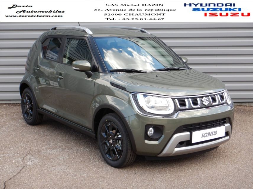 52000 : Hyundai Chaumont - Garage Michel Bazin - SUZUKI Ignis - Ignis - Tough Khaki Pearl métallisé - Traction - Essence/Micro-Hybride