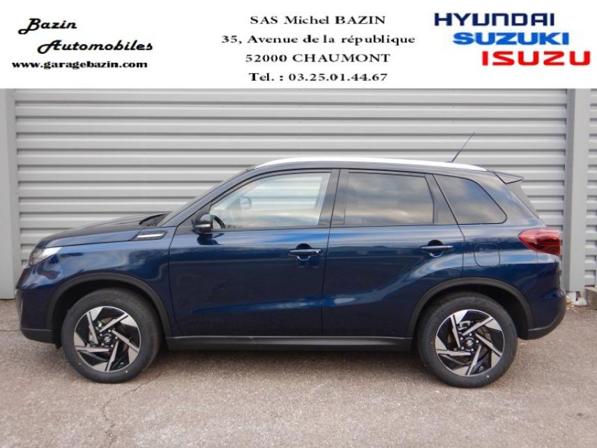 52000 : Hyundai Chaumont - Garage Michel Bazin - SUZUKI Vitara - Vitara - So&#039;Color Ice Grayish Blue/Black métal - Transmission intégrale - Essence/Micro-Hybride