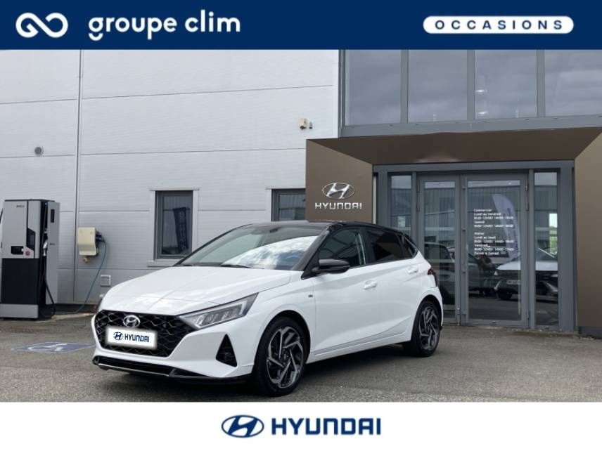 65000 : Hyundai Tarbes i-AUTO - HYUNDAI i20 - i20 - Polar White Métal/Toit/rétros Black - Traction - Essence/Micro-Hybride