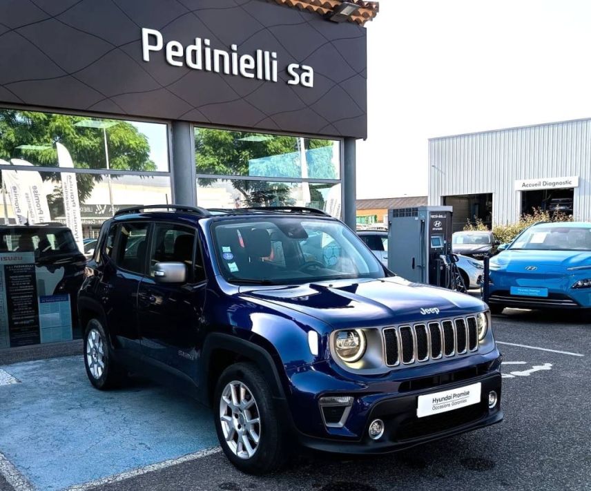 84120 : Hyundai PERTUIS - SA PEDINIELLI - JEEP RENEGADE Limited - RENEGADE - Bleu - Boîte manuelle - Essence sans plomb