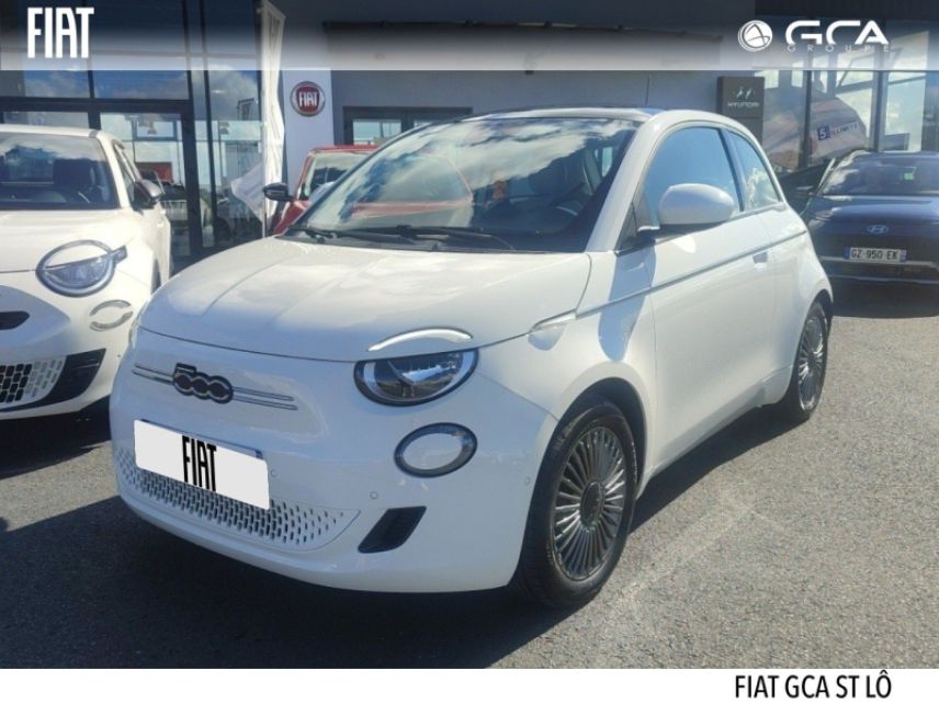 50000 : Hyundai Saint-Lô - GCA - FIAT 500 - 500 - Blanc - Traction - Electrique