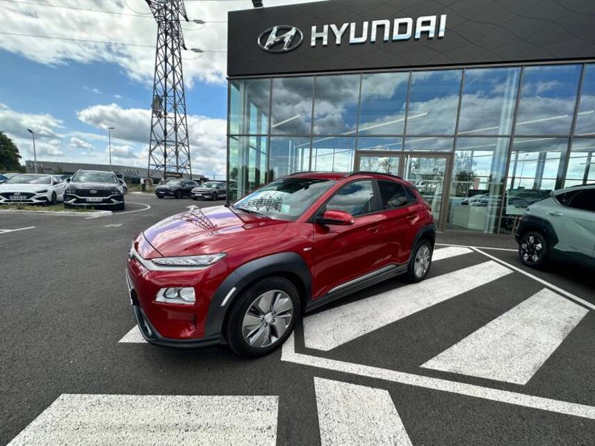 37540 : Hyundai Tours - EOS Automobiles - HYUNDAI Kona - Kona - Sunset Red Métal - Traction - Electrique