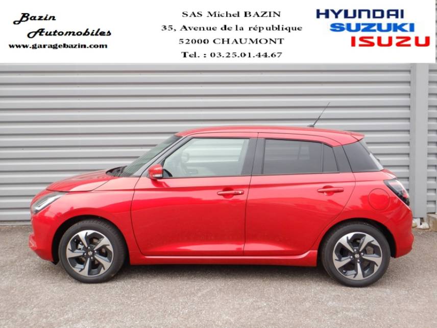 52000 : Hyundai Chaumont - Garage Michel Bazin - SUZUKI Swift - Swift - Burning Red Pearl Metal - Traction - Essence/Micro-Hybride