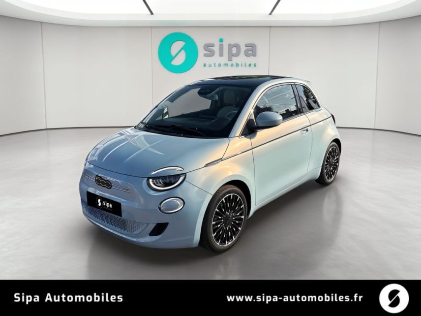 33140 : Hyundai - Sipa Automobiles – Bordeaux Sud - Villenave d’Ornon - FIAT 500e BERLINE Nouvelle 500 - 500 III ELECTRIQUE - Celestial Blue - Automate à fonct. Continu - Courant électrique