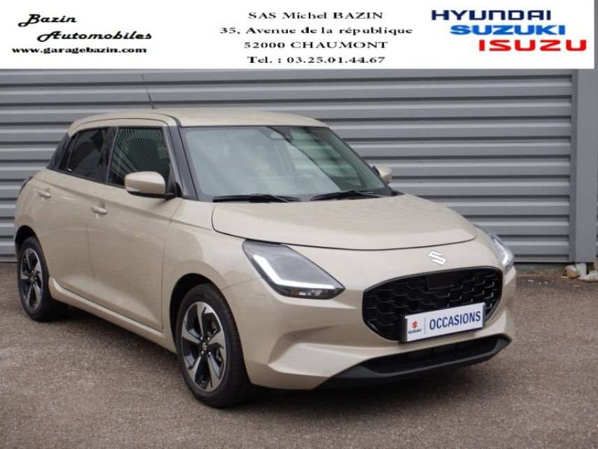 52000 : Hyundai Chaumont - Garage Michel Bazin - SUZUKI Swift - Swift - Caravan Ivory Pearl Metal - Transmission intégrale - Essence/Micro-Hybride
