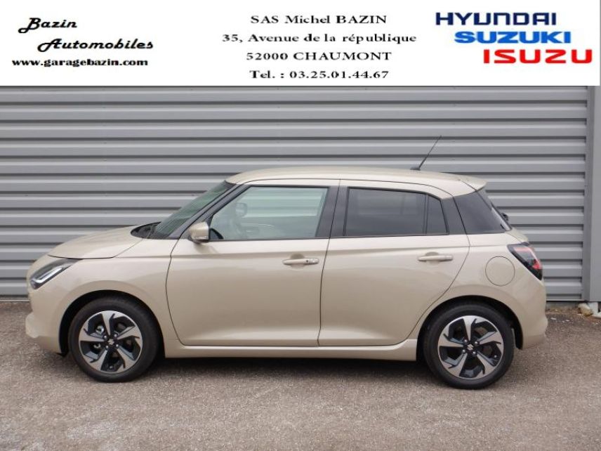 52000 : Hyundai Chaumont - Garage Michel Bazin - SUZUKI Swift - Swift - Caravan Ivory Pearl Metal - Transmission intégrale - Essence/Micro-Hybride