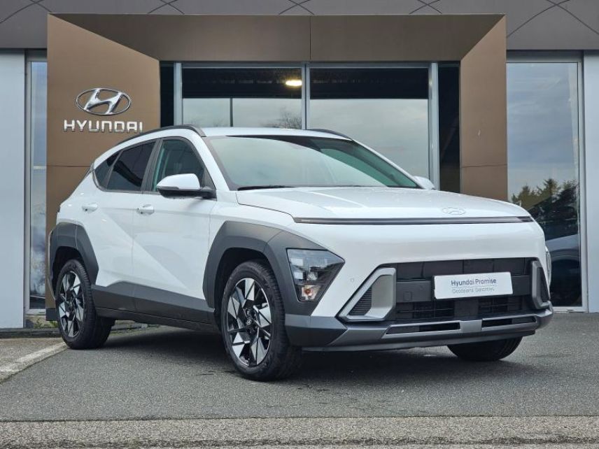 29000 : Hyundai Quimper - Iroise Automobiles - HYUNDAI Kona - Kona - Atlas White - Traction - Hybride : Essence/Electrique