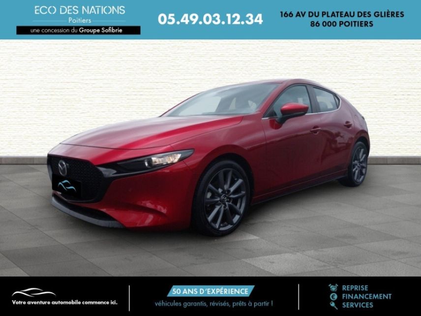 86000 : Hyundai Poitiers - Eco des Nations - MAZDA Mazda 3 - Mazda 3 - Rouge - Traction - Essence/Micro-Hybride