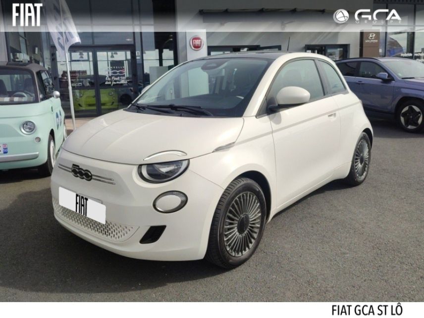 50000 : Hyundai Saint-Lô - GCA - FIAT 500 - 500 - Blanc - Traction - Electrique