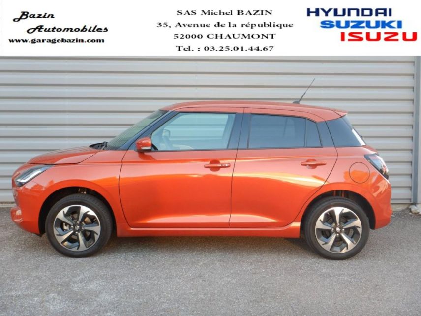 52000 : Hyundai Chaumont - Garage Michel Bazin - SUZUKI Swift - Swift - Orange - Transmission intégrale - Essence/Micro-Hybride