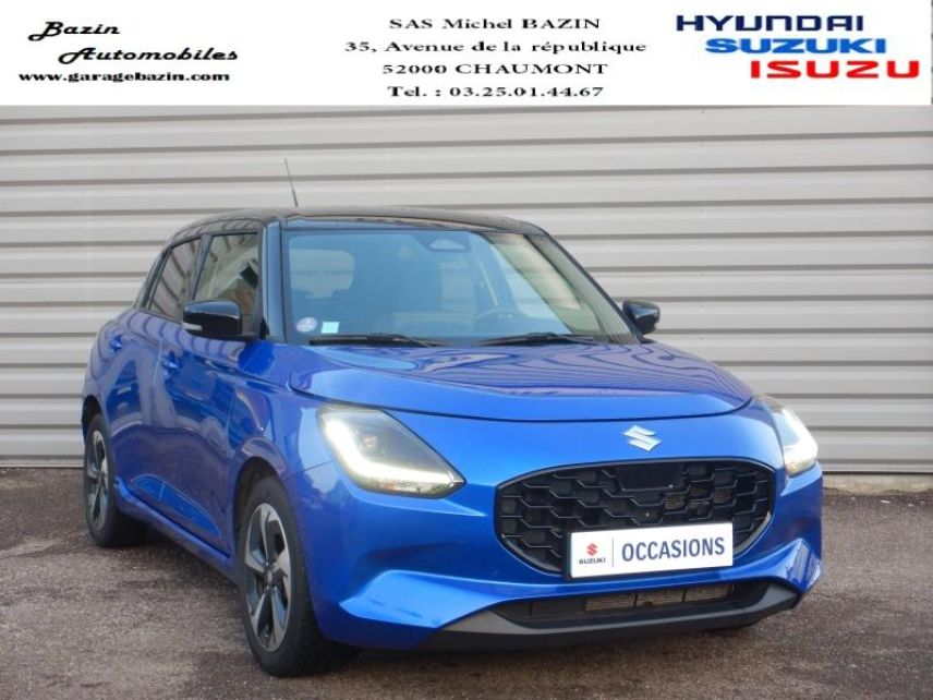 52000 : Hyundai Chaumont - Garage Michel Bazin - SUZUKI Swift - Swift - Frontier Blue Pearl/Toit Black - Traction - Essence/Micro-Hybride