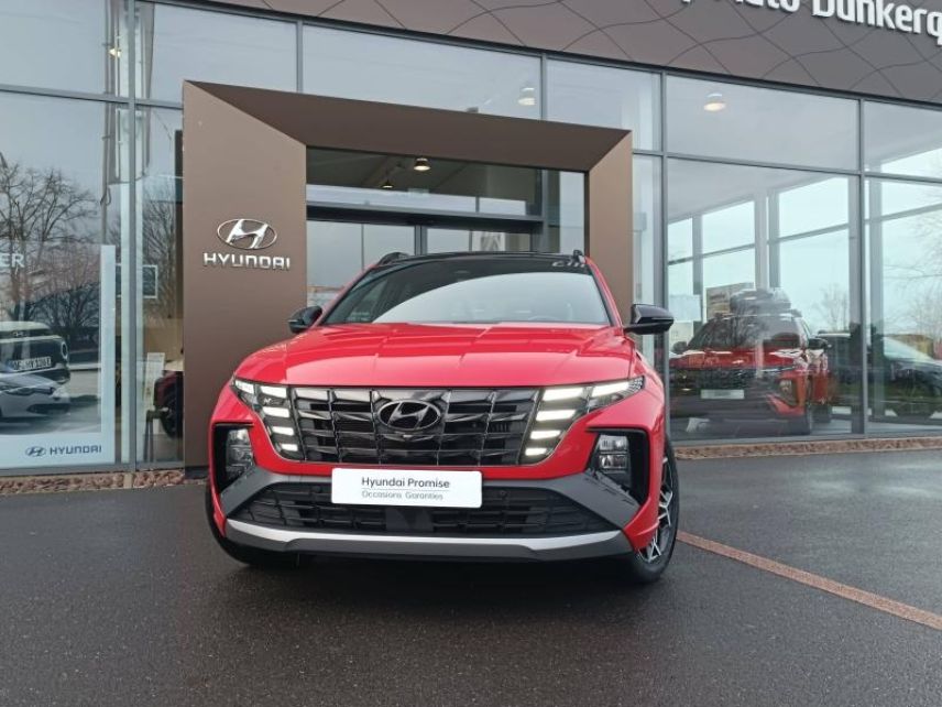 59640 : Hyundai Dunkerque - Europ'Auto - HYUNDAI Tucson - Tucson - Sunset Red Métal - Transmission intégrale - Hybride rechargeable : Essence/Electrique