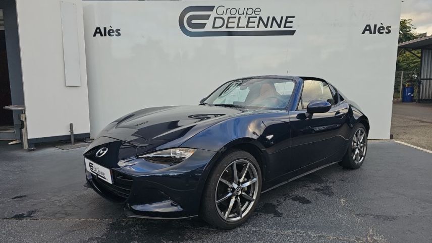 30100 : Hyundai Alès - Auto Hall - MAZDA MX-5 RF 2022 Selection Cuir Terracotta - MX-5 IV - Bleu - Boîte manuelle - Essence sans plomb