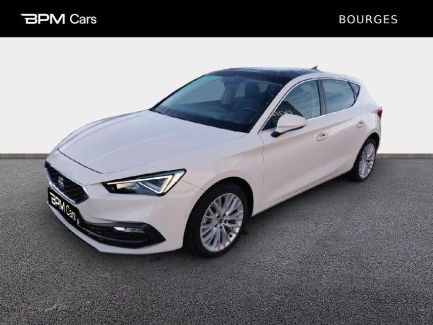 18230 : Hyundai Bourges - BPM Cars - SEAT Leon - Leon - Blanc Nevada Métal - Traction - Essence/Micro-Hybride