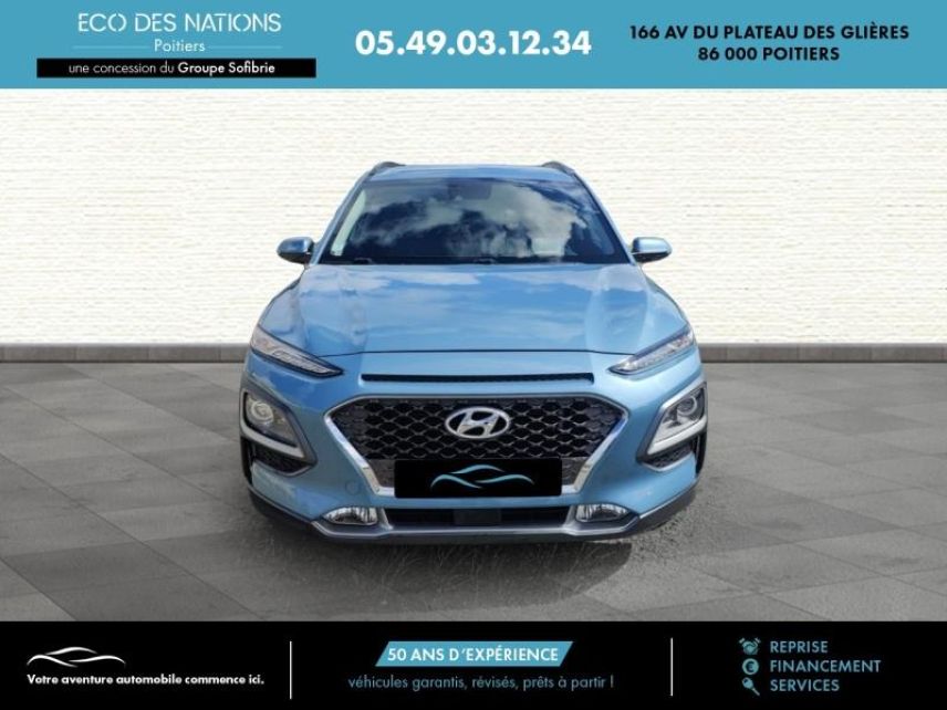 86000 : Hyundai Poitiers - Eco des Nations - HYUNDAI Kona - Kona - Blue Lagoon - Traction - Hybride : Essence/Electrique
