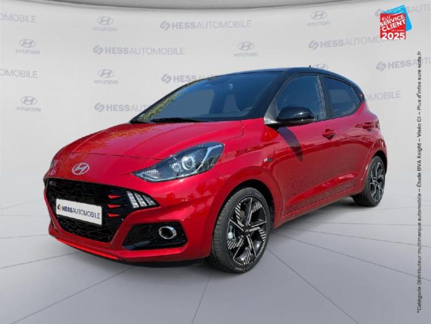 67800 : Hyundai Strasbourg - HESS Automobile - HYUNDAI i10 - i10 - Dragon Red Métal/Toit/rétros Black - Traction - Essence