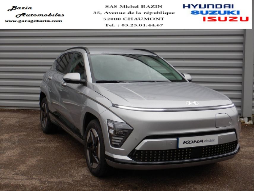 52000 : Hyundai Chaumont - Garage Michel Bazin - HYUNDAI Kona - Kona - Shimmering Silver Métal - Traction - Electrique