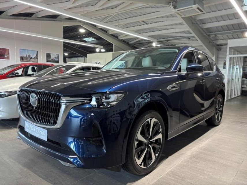 29000 : Hyundai Quimper - Iroise Automobiles - MAZDA CX-60 - CX-60 - Deep Crystal Blue métallisé - Transmission intégrale - Hybride rechargeable : Essence/Electrique