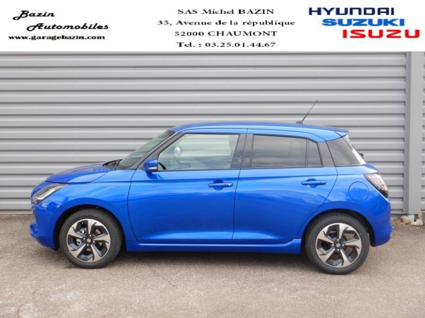 52000 : Hyundai Chaumont - Garage Michel Bazin - SUZUKI Swift - Swift - Frontier Blue Pearl Metal - Traction - Essence/Micro-Hybride