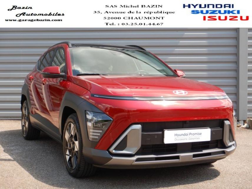 52000 : Hyundai Chaumont - Garage Michel Bazin - HYUNDAI Kona - Kona - Ultimate Red métallisé - Traction - Hybride : Essence/Electrique