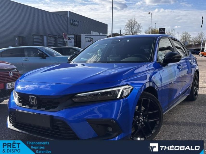 57200 : Hyundai Sarreguemines - Theobald Automobiles - HONDA Civic - Civic - Bleu Cristallin Premium Métallisé - Traction - Hybride : Essence/Electrique