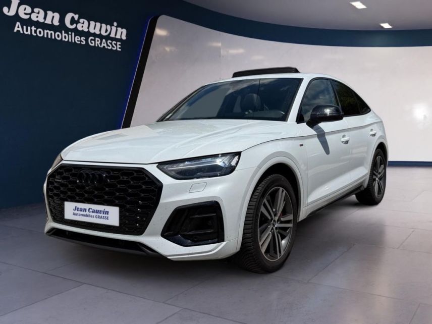 06130 : Hyundai Grasse - Garage Jean Cauvin - AUDI Q5 SPORTBACK S line - Q5 II - Blanc - Automate sequentiel - Essence / Courant électrique