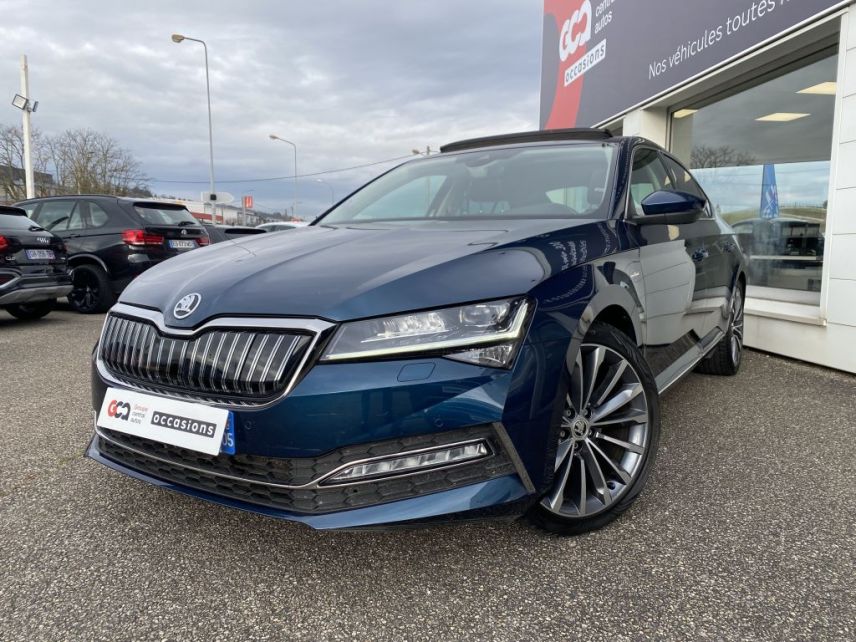 69340 : Hyundai Lyon Ouest - Groupe Central Autos - SKODA SUPERB Laurin &amp; Klement - SUPERB III - Bleu - Automate sequentiel - Essence / Courant électrique
