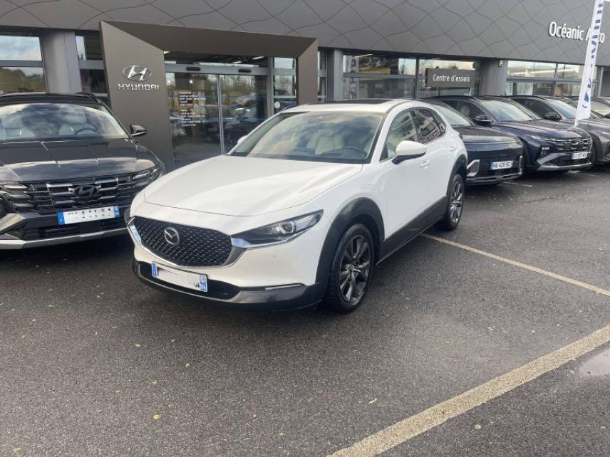 64100 : Hyundai Bayonne - Oceanic Auto - MAZDA CX-30 - CX-30 - Snowflake White Pearl Mica - Traction - Essence/Micro-Hybride