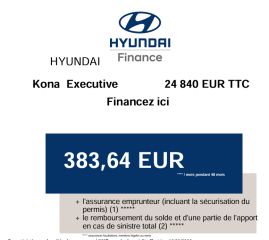 83130 : Hyundai Toulon - Autodif SAS - Groupe BALDASSARI - HYUNDAI KONA ELECTRIC Executive - KONA ELECTRIQUE - Rouge - Automate à fonct. Continu - Courant électrique