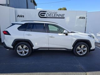 30100 : Hyundai Alès - Auto Hall - TOYOTA RAV4 HYBRIDE MY20 Lounge - RAV4 V - Blanc - Automate à fonct. Continu - Essence / Courant électrique
