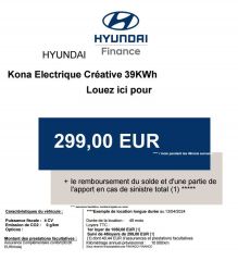 13016 : Hyundai Marseille Estaque - AUTODIF SAS - Groupe BALDASSARI - HYUNDAI KONA ELECTRIC Creative - KONA - BLANC - Automate à fonct. Continu - Courant électrique