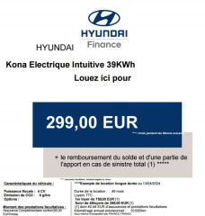 83130 : Hyundai Toulon - Autodif SAS - Groupe BALDASSARI - HYUNDAI KONA ELECTRIC Intuitive - KONA - BLEU CLAIR - Automate à fonct. Continu - Courant électrique