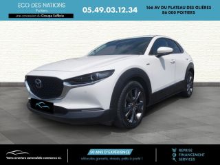 86000 : Hyundai Poitiers - Eco des Nations - MAZDA CX-30 - CX-30 - Snowflake White Mica / Rouge Burgundy - Traction - Essence/Micro-Hybride